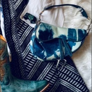 ✨Authentic Christian Dior Denim Print Saddle Bag ✨